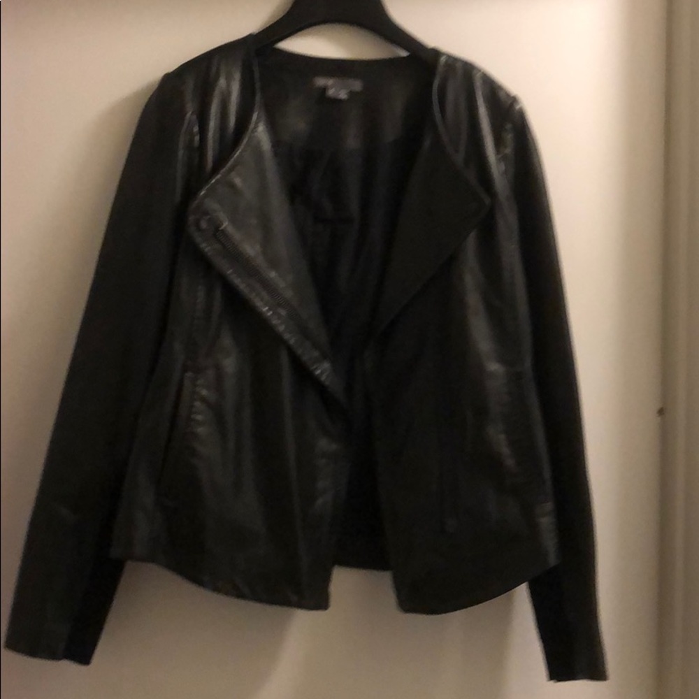 Vince leather jacket black